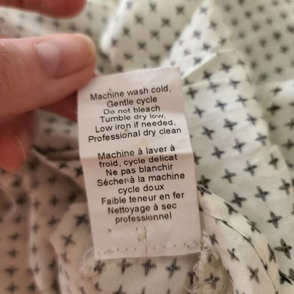 Anthropologie 11.1 Tylho Minnie Blouse Cross Print Tunic Swing Top Small - Picture 5 of 10